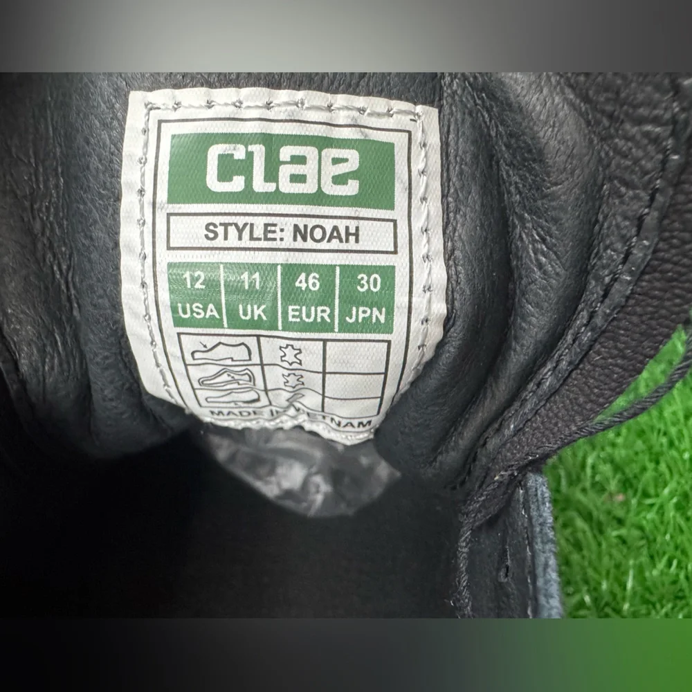 Clae sneakers black perforated suede Size 12‎